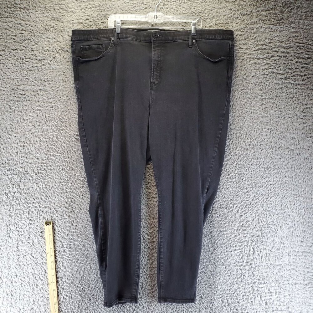Torrid Jeans Womens Plus 28 Tall Black Sky High Skinny Premium Stretch Denim
